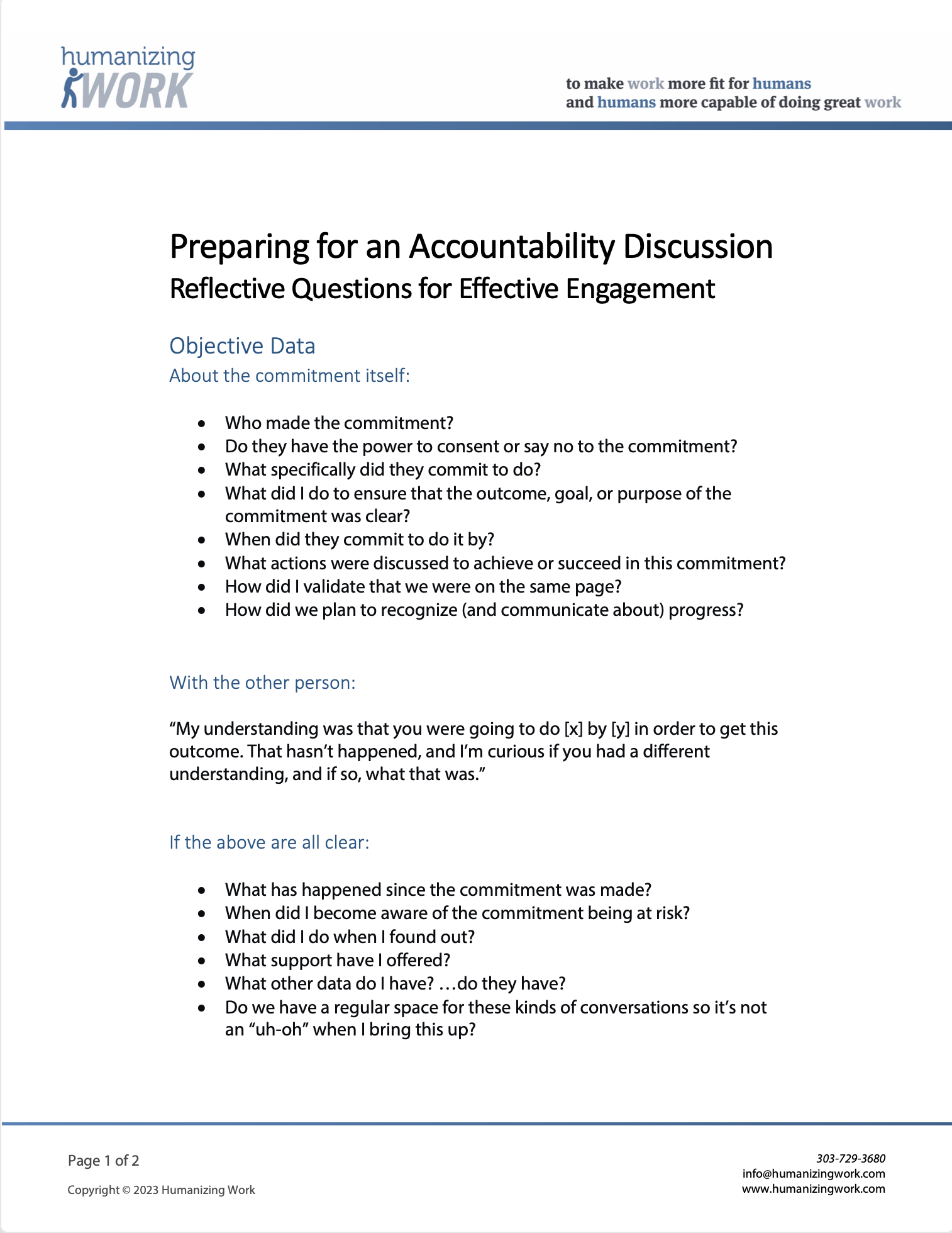 Accountability Questions PDF Download