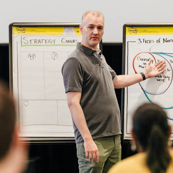 Peter Green teaching a Humanizing Work workshop